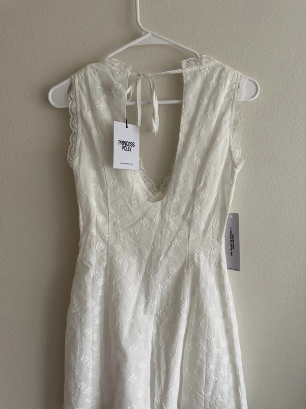 Princess Polly Gimmie Mini Dress in White - Delicate Embroidered Slip - Picture 2 of 9